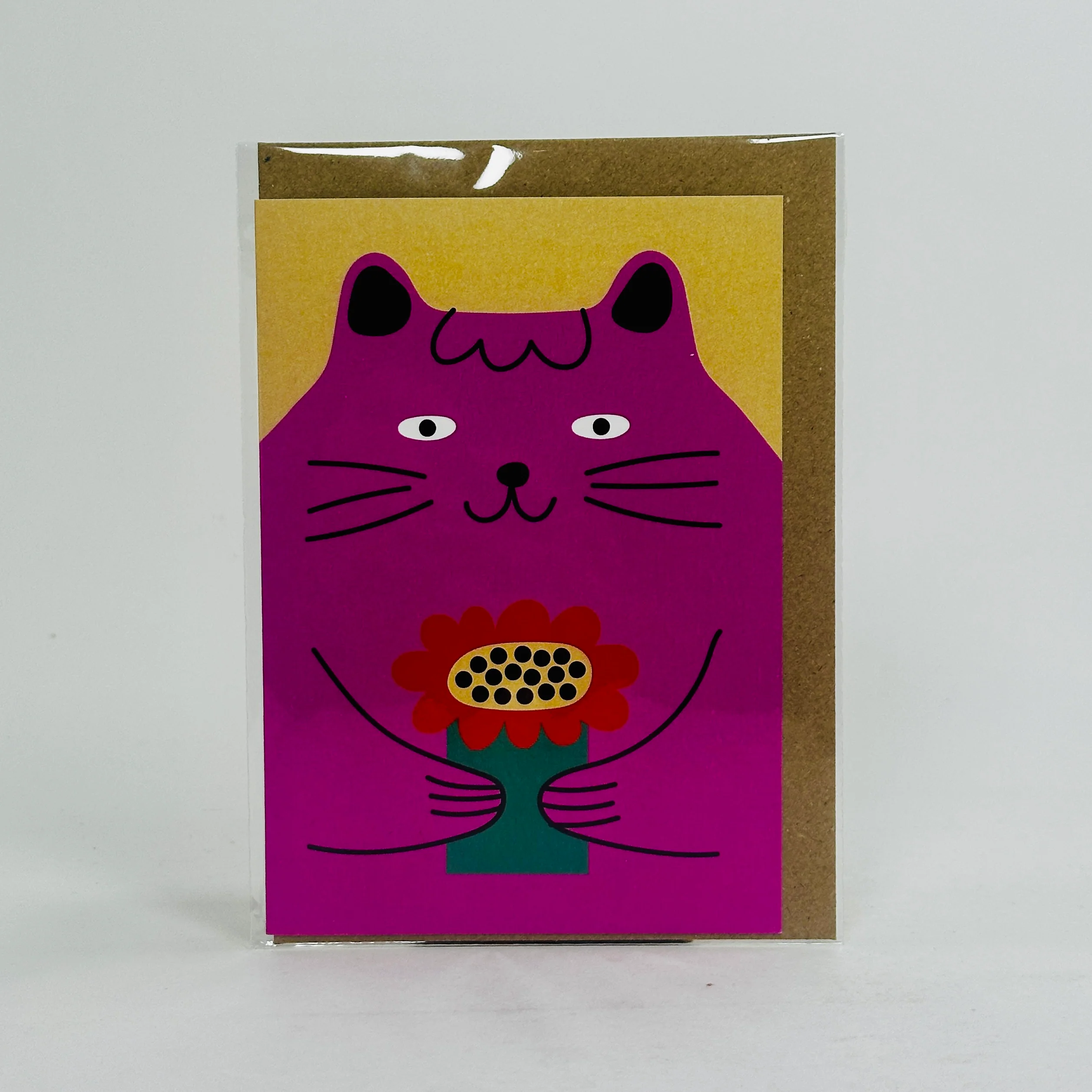 Bright Pink Cat - Seek Print