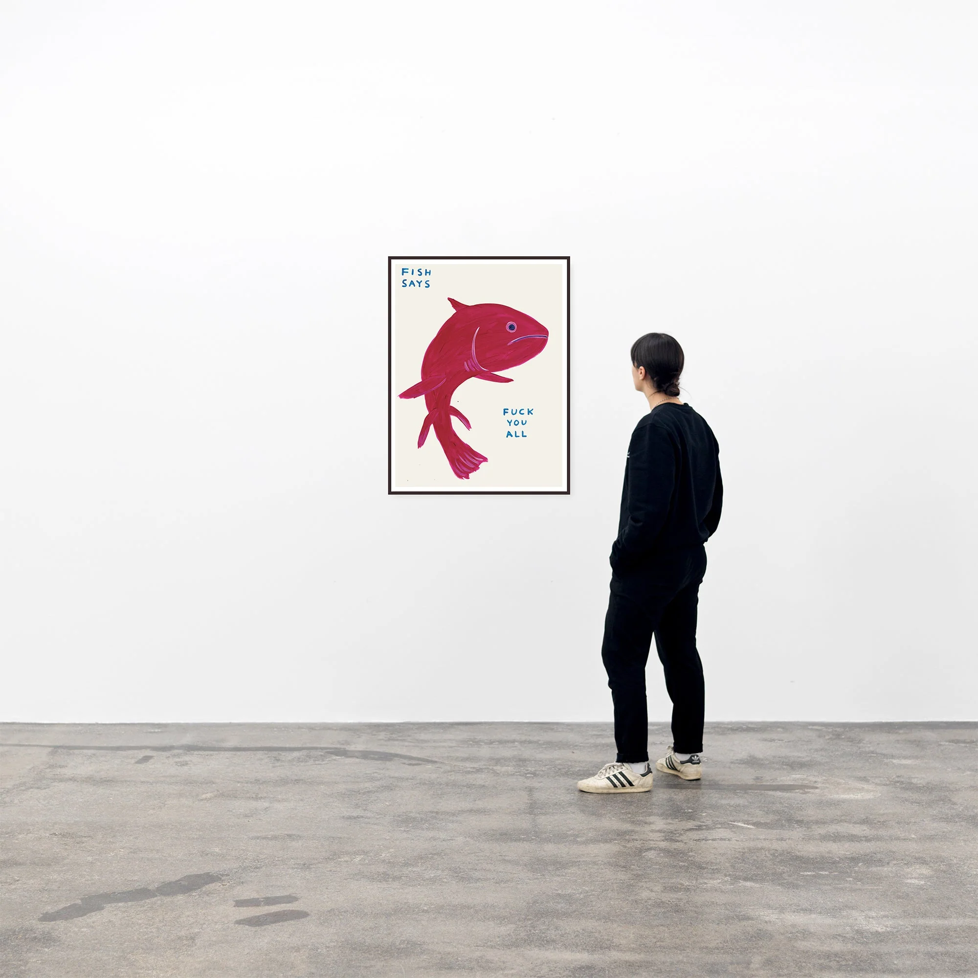 Fish Says Fuck You All - David Shrigley Poster - Image 3